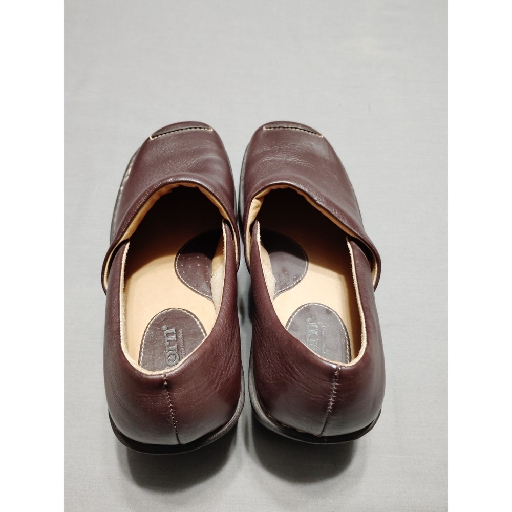 NWOT BORN W9550 P5 Women 10/42 Brown Leather Slip-on Wedge Preppy Academia Shoe‎ - Picture 6 of 12